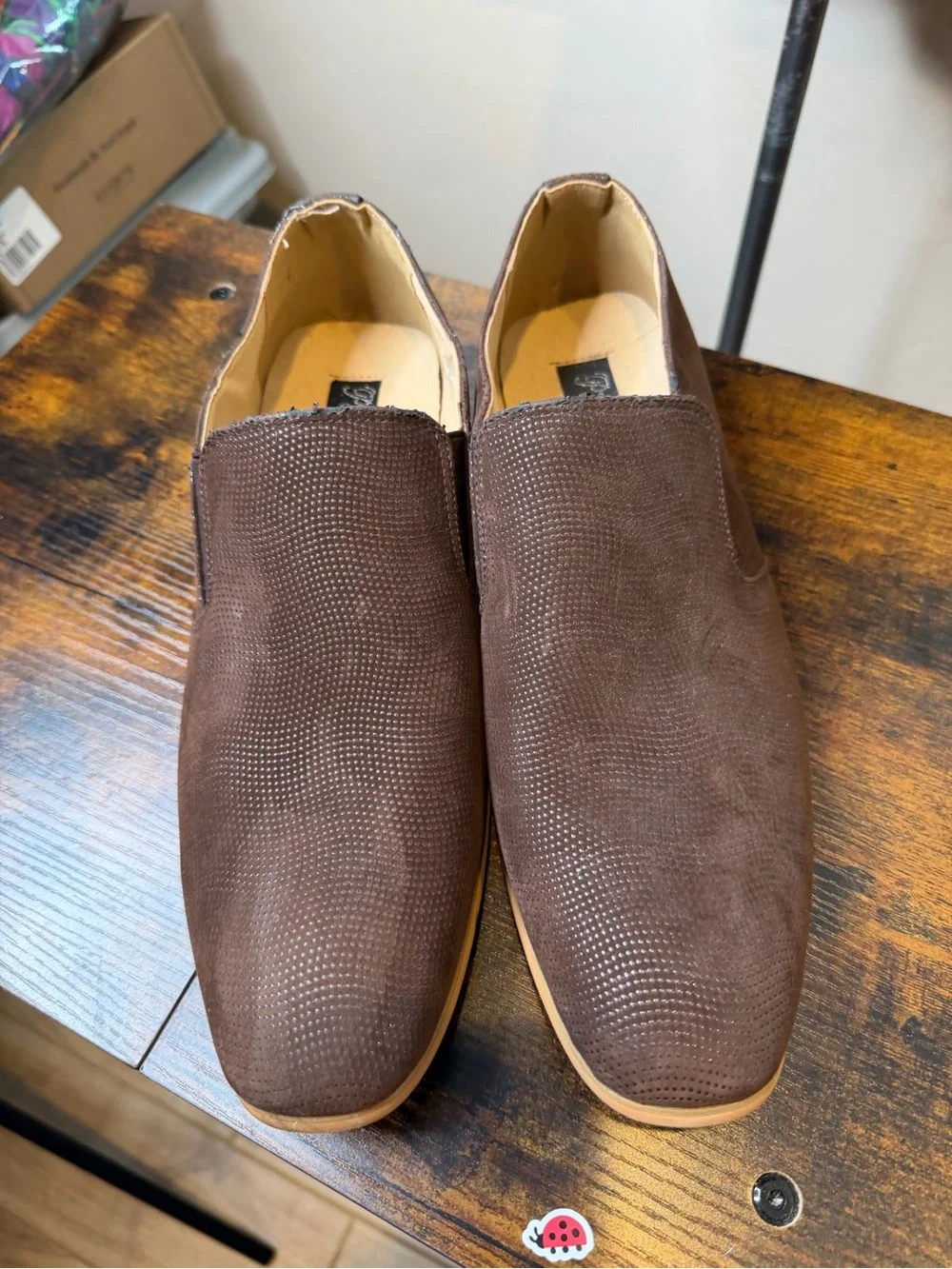 Párrazo brown snake-print slip-on loafers Blackstone 01 Size 10